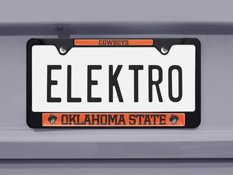 Elektroplate Oklahoma State Cowboys Black License Plate Frames - Image 2
